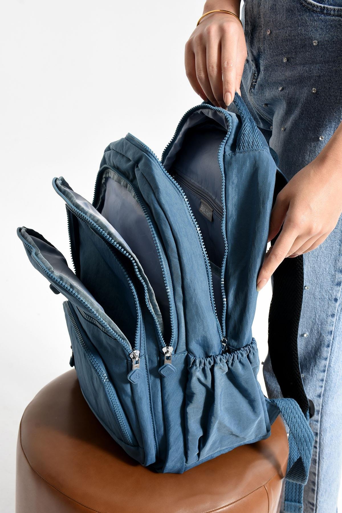 Bolsas Kadın Okul Sırt Çanta Mavi 1087