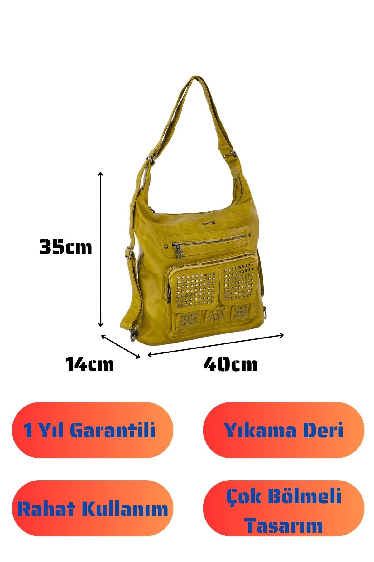 Bolsas Kadın Omuz ve Sırt  Çanta Hardal 1033