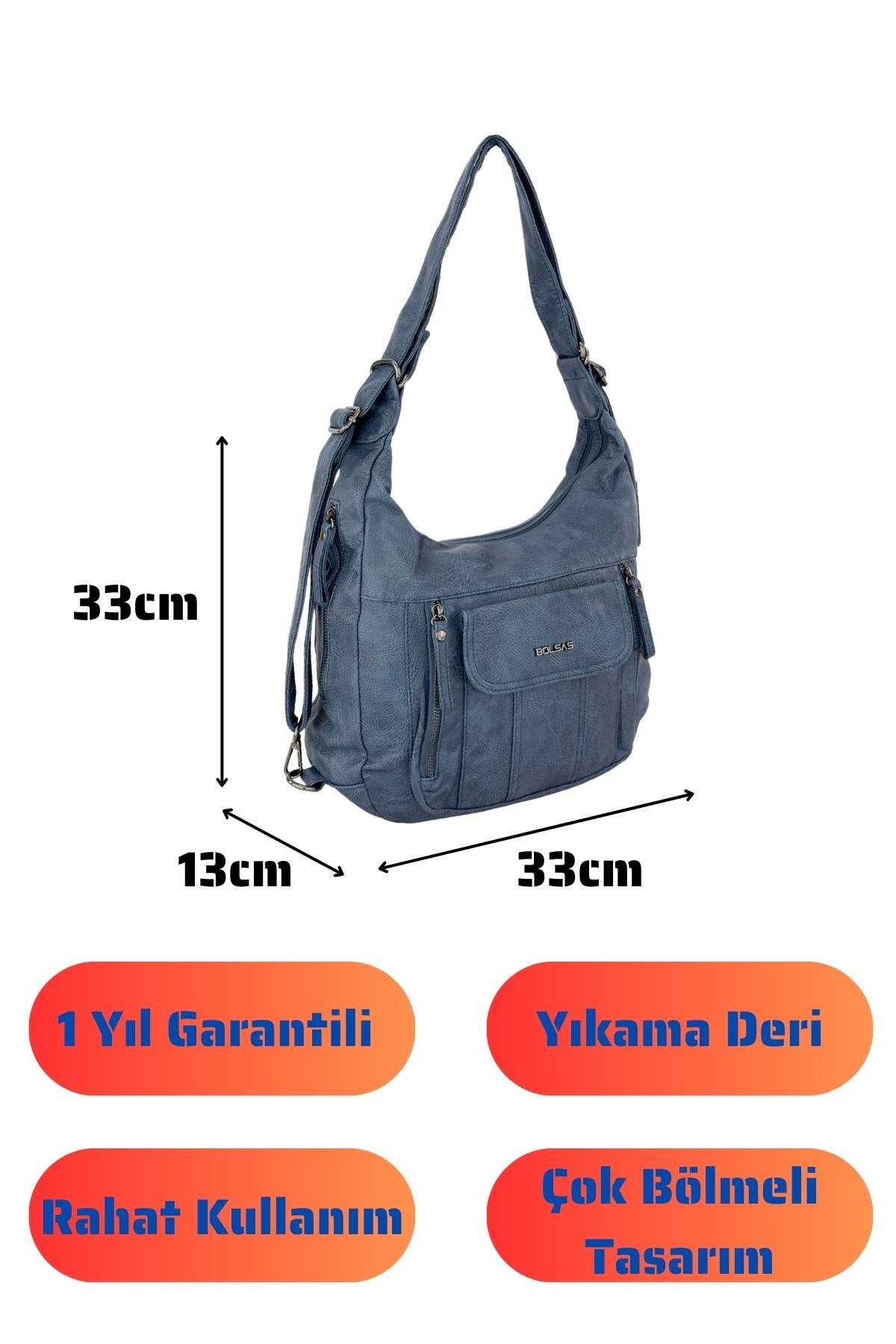 Bolsas Kadın Omuz ve Sırt  Çanta Mavi 1037