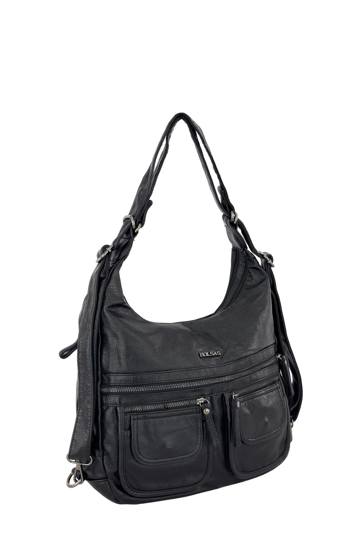 Bolsas Kadın Omuz ve Sırt  Çanta Siyah 1038