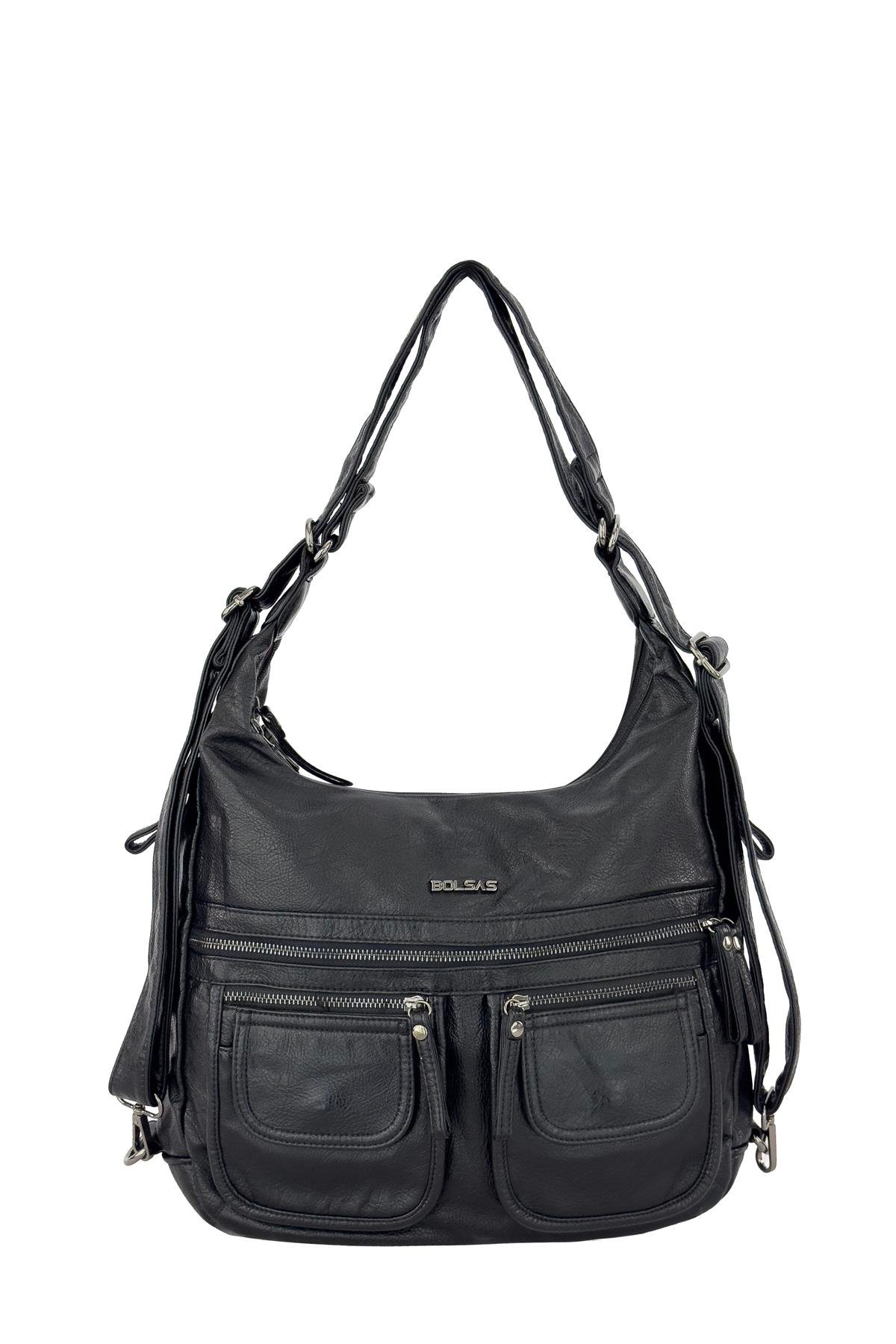 Bolsas Kadın Omuz ve Sırt  Çanta Siyah 1038