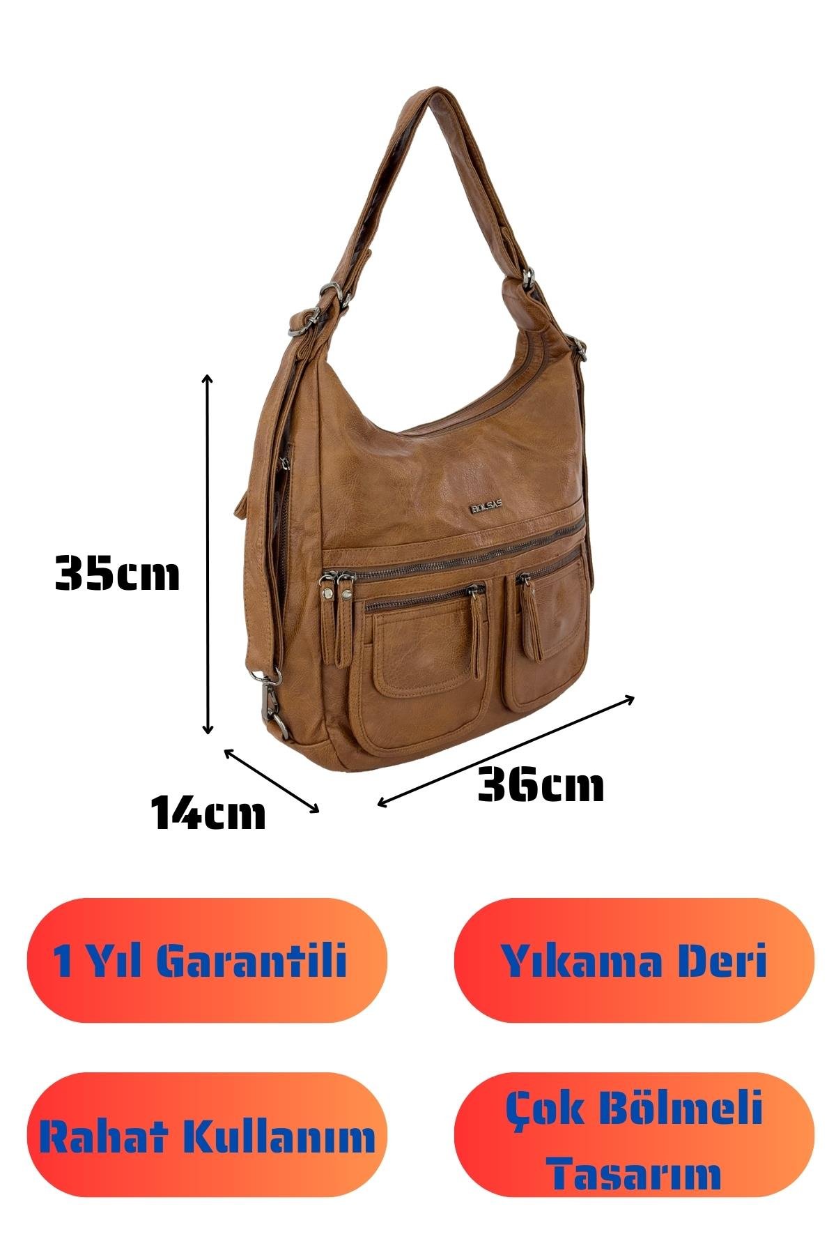 Bolsas Kadın Omuz ve Sırt  Çanta Taba 1038