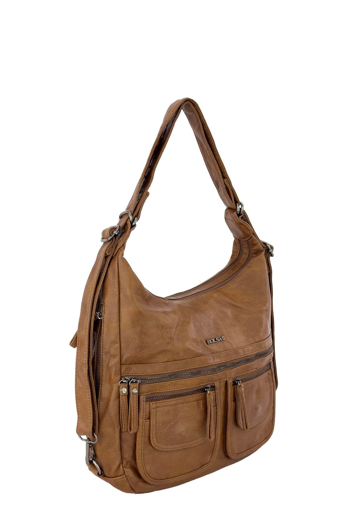 Bolsas Kadın Omuz ve Sırt  Çanta Taba 1038