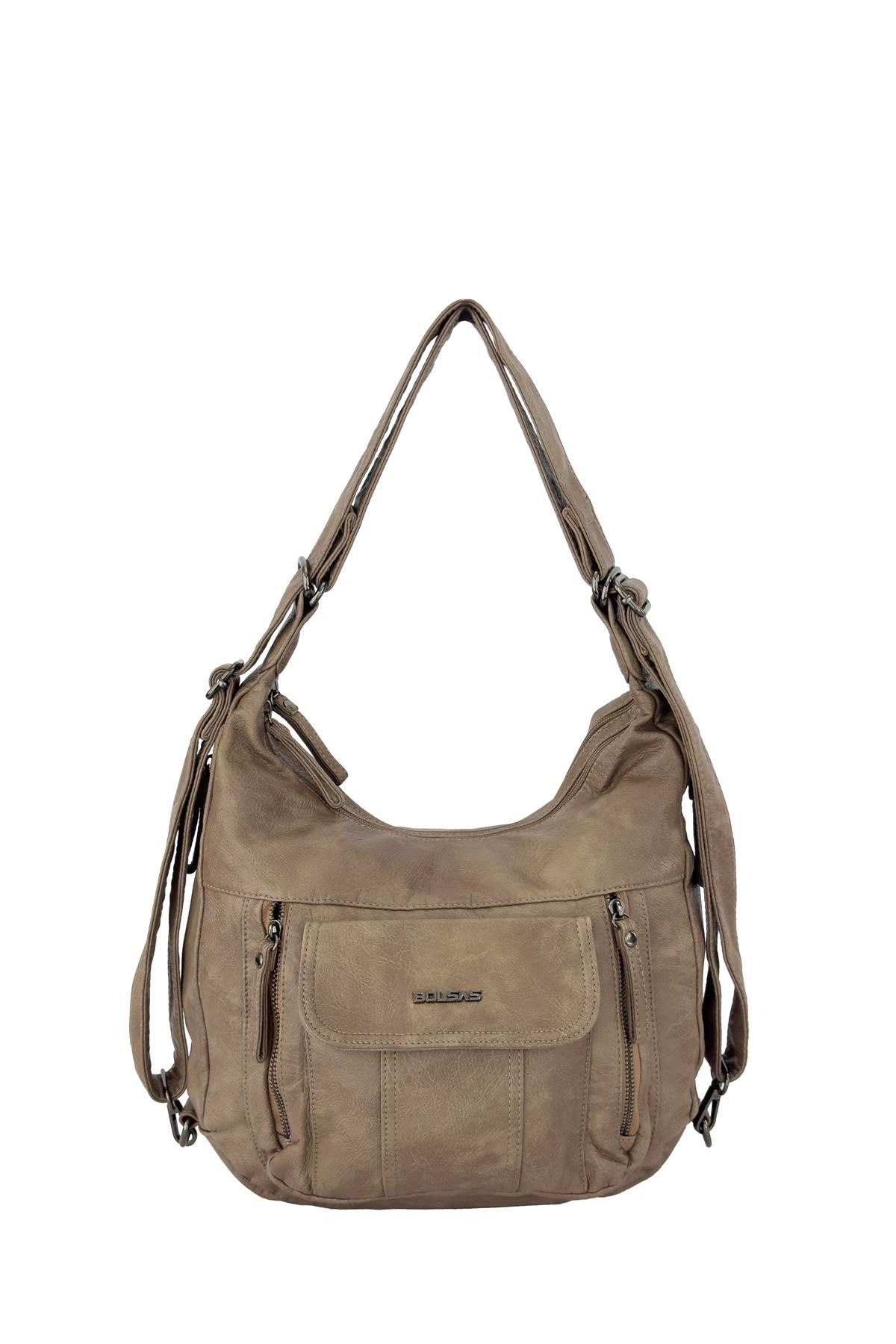 Bolsas Kadın Omuz ve Sırt  Çanta Vizon 1037