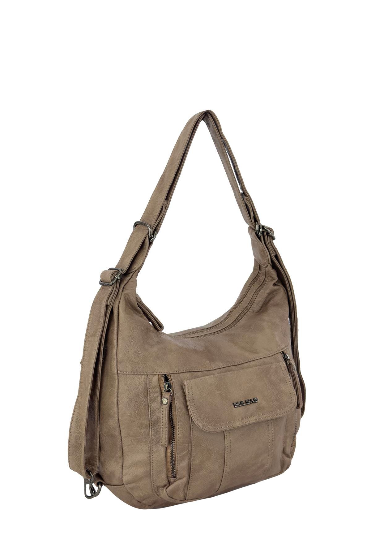 Bolsas Kadın Omuz ve Sırt  Çanta Vizon 1037