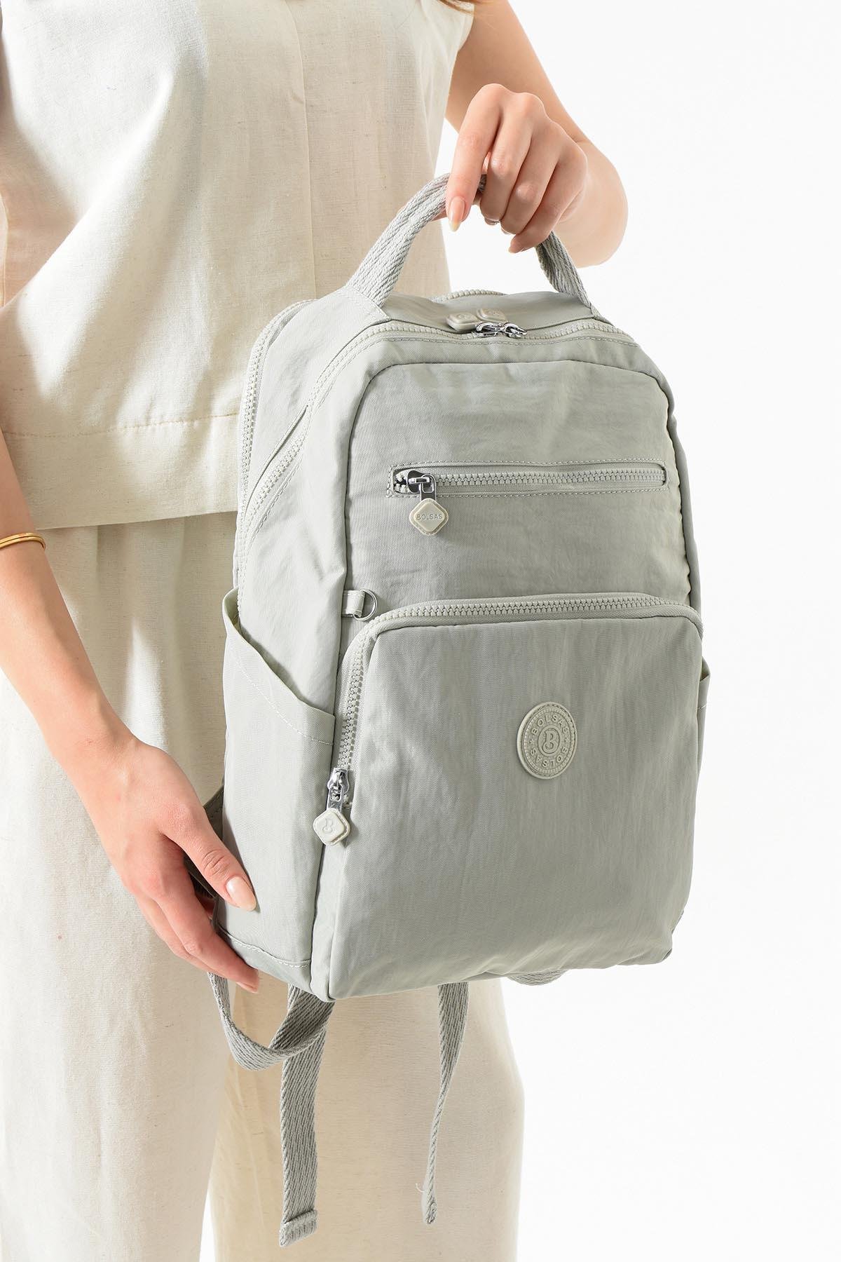 Bolsas Kadın Sırt Çanta Açık Gri 1086