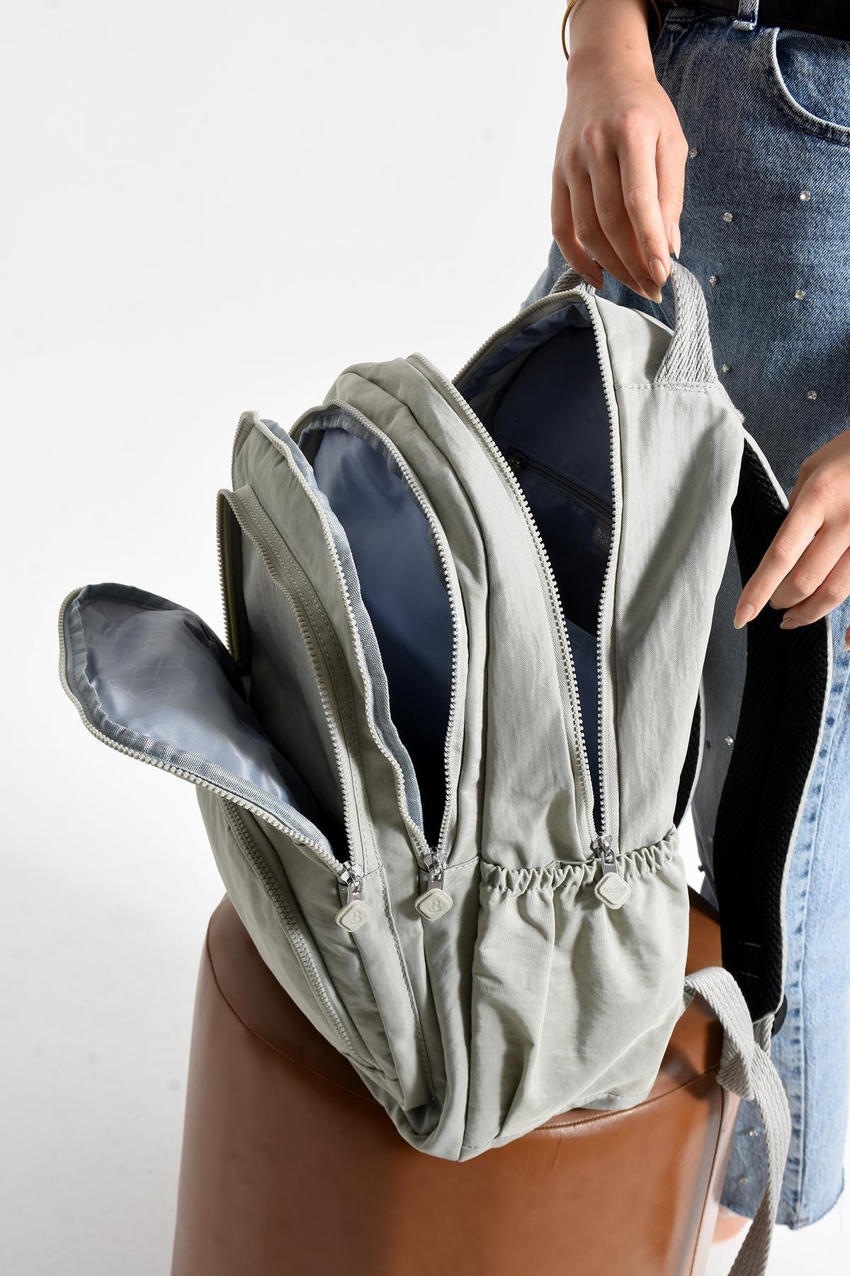 Bolsas Kadın Sırt Çanta Açık Gri 1087