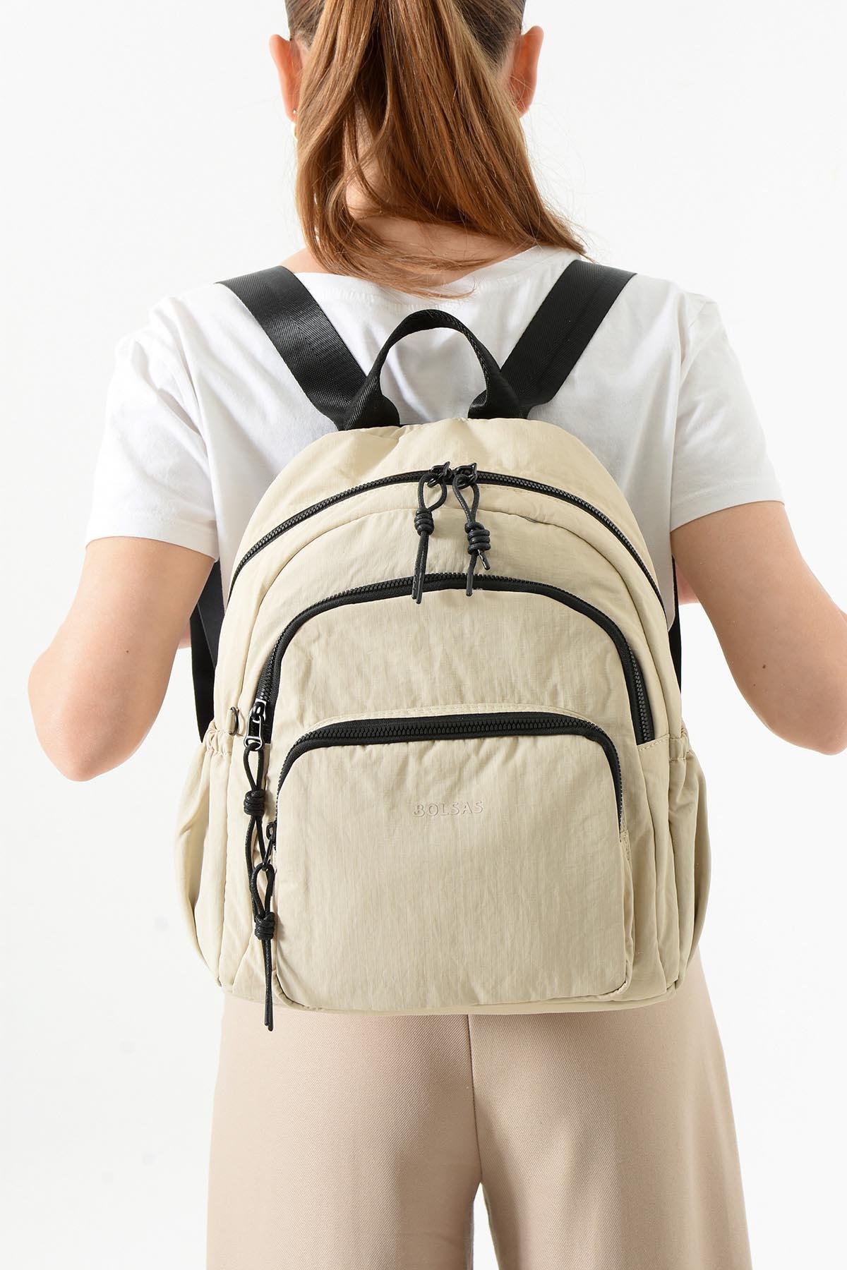 Bolsas Kadın Sırt Çanta Bej 1109