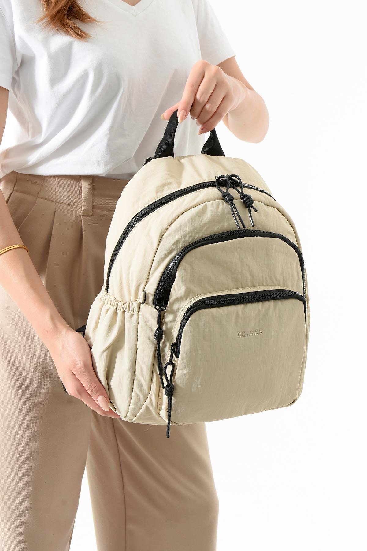 Bolsas Kadın Sırt Çanta Bej 1109