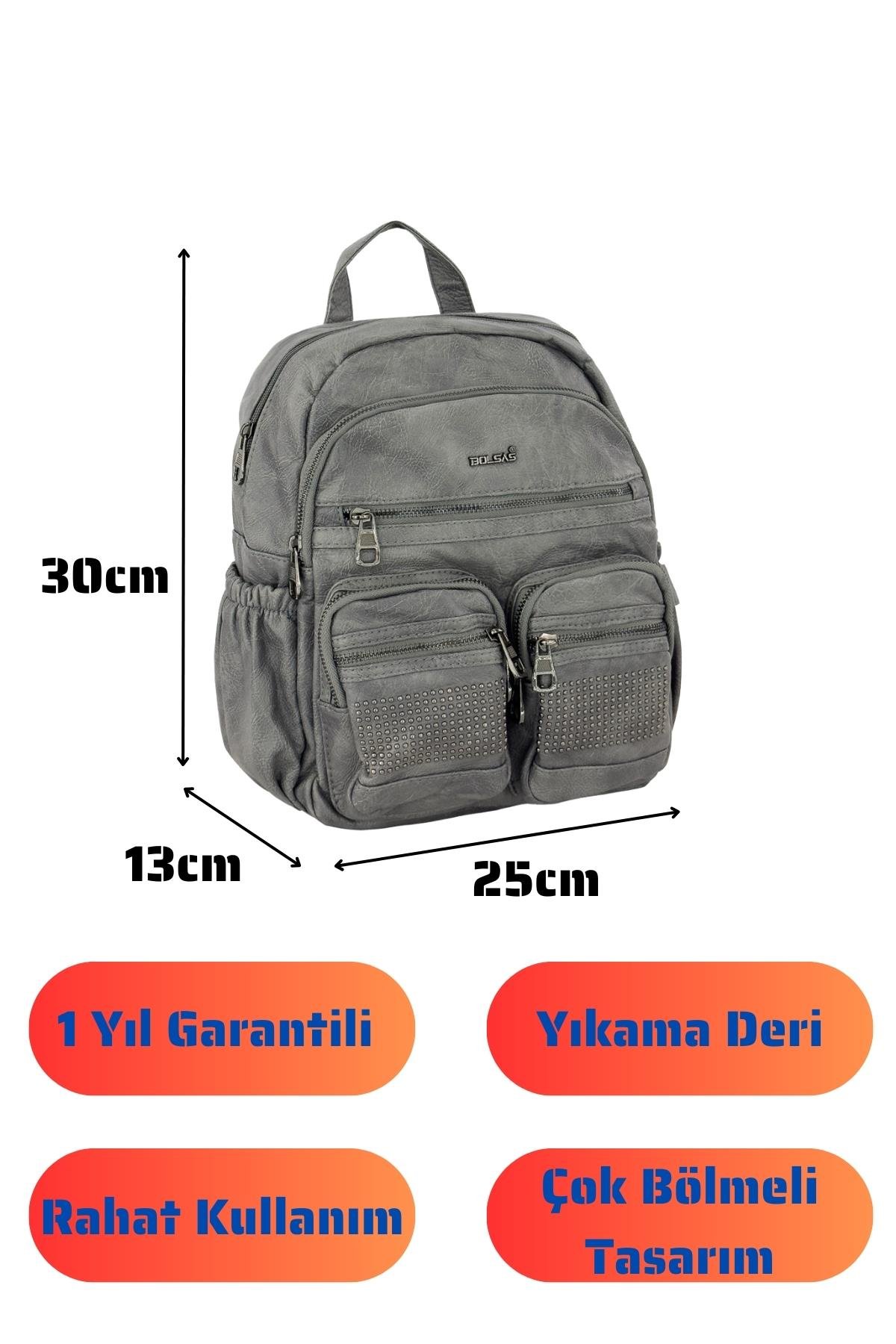 Bolsas Kadın Sırt Çanta Gri 1026