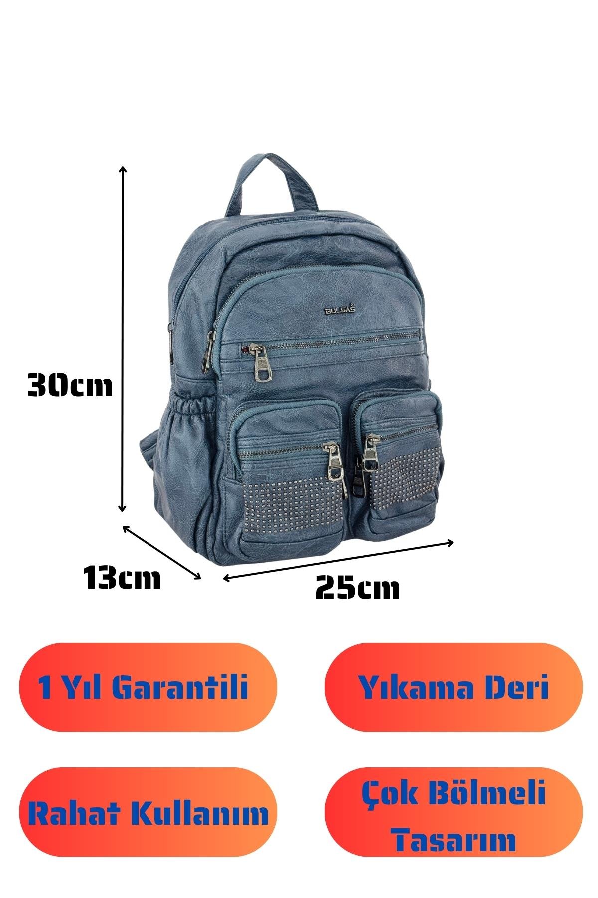 Bolsas Kadın Sırt Çanta Mavi 1026