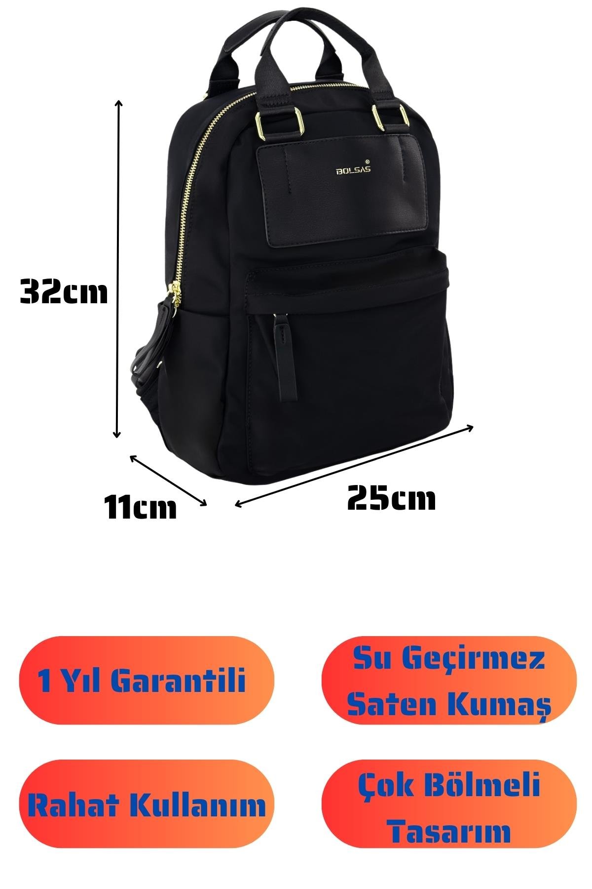 Bolsas Kadın Sırt Çanta Siyah 1047