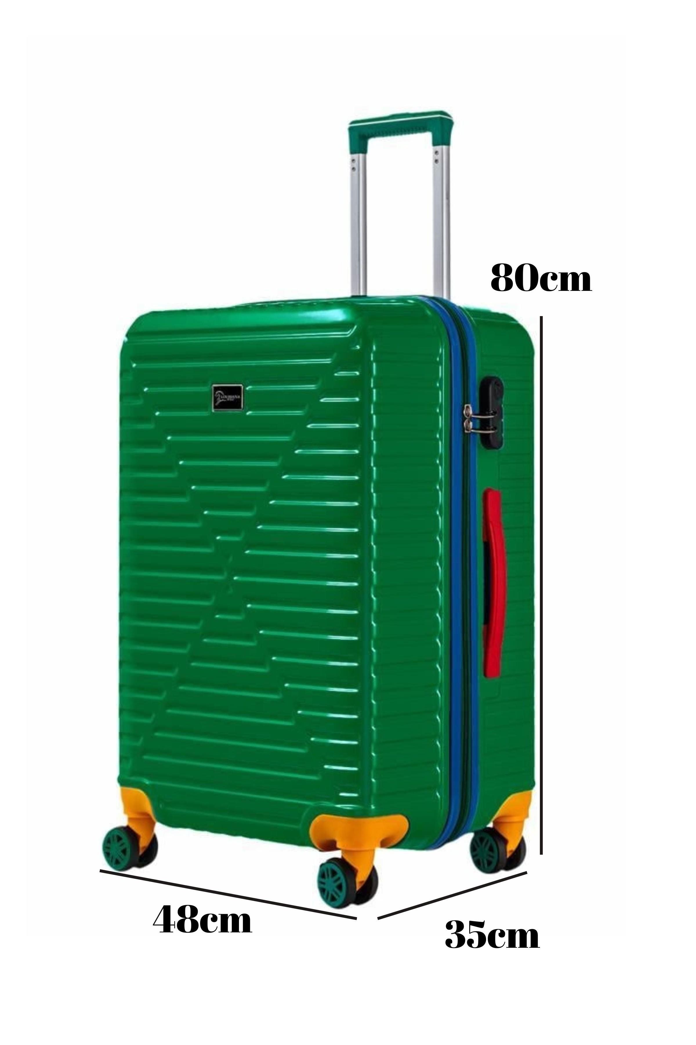 Büyük Boy %100 Polikarbon Valiz 4x2 Teker Yeşil 1088