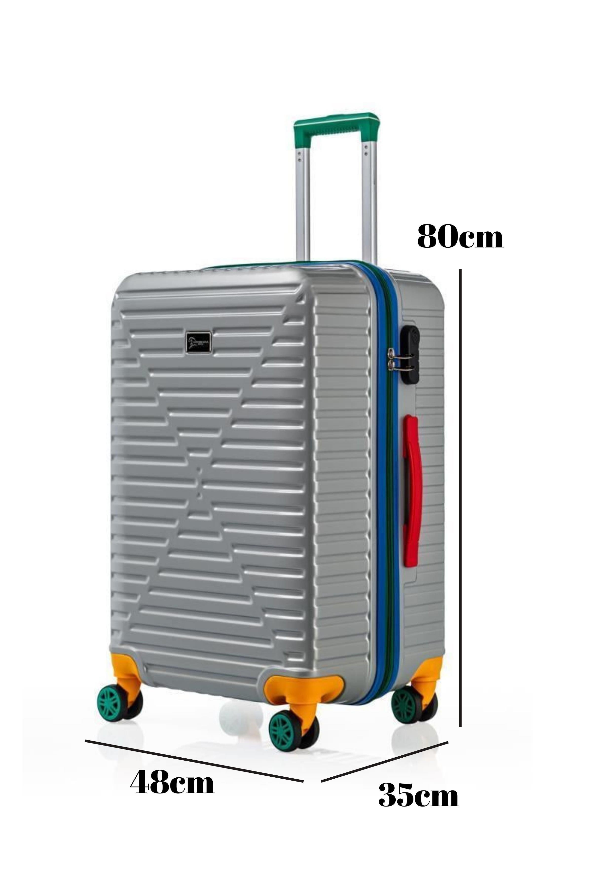 Büyük Boy %100 Polikarbon Valiz 4x2 Teker Gri 1088