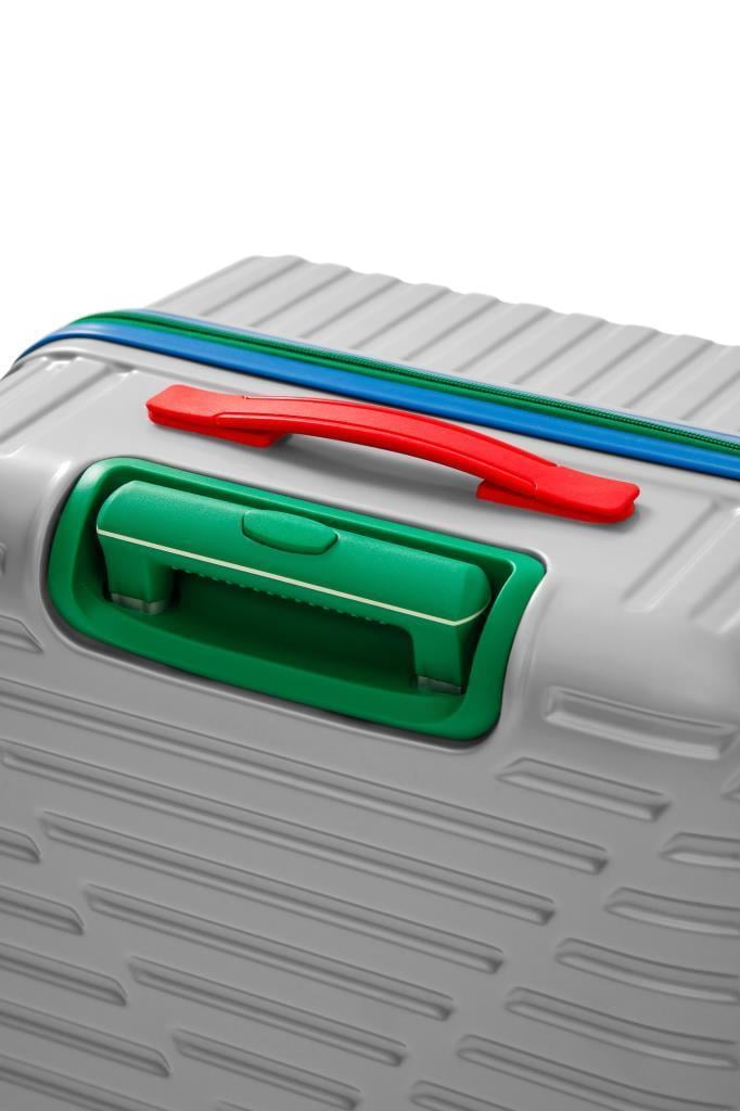 Büyük Boy %100 Polikarbon Valiz 4x2 Teker Gri 1088