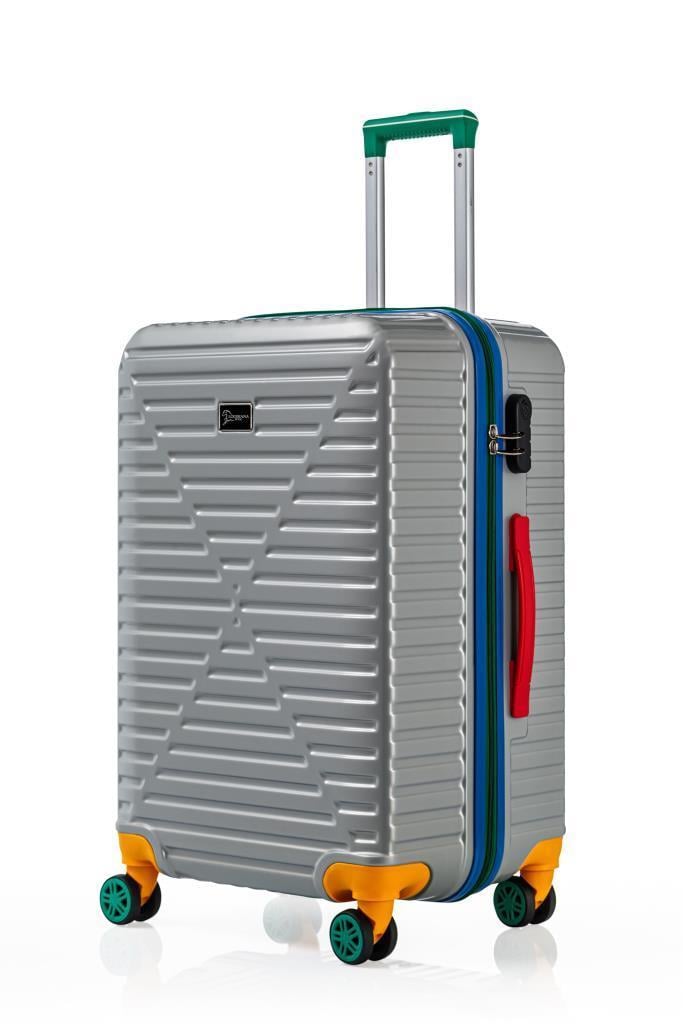 Büyük Boy %100 Polikarbon Valiz 4x2 Teker Gri 1088