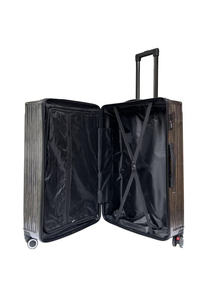 Büyük  Boy %100 Polikarbon Valiz 4x2 Teker Antrasit 1085