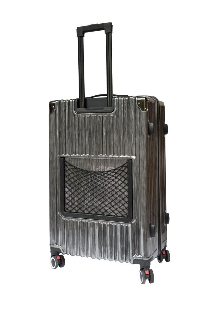 Büyük  Boy %100 Polikarbon Valiz 4x2 Teker Antrasit 1085