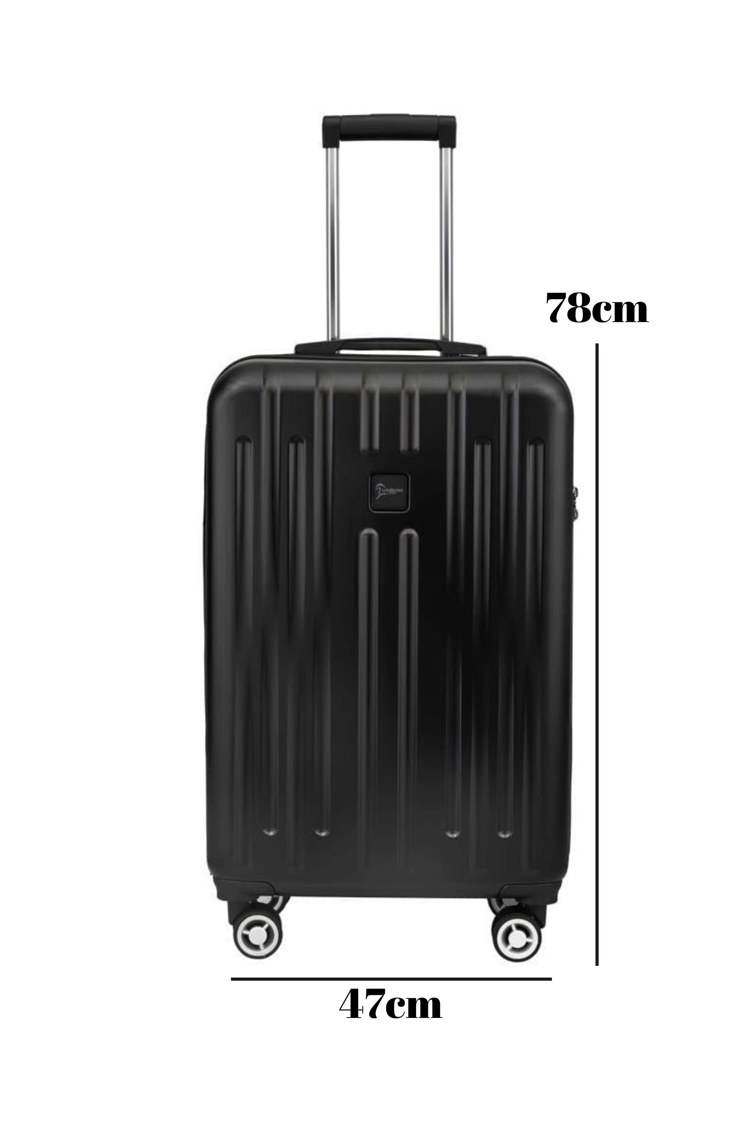 Büyük Boy %100 Polikarbon Valiz Parlak Siyah 1810