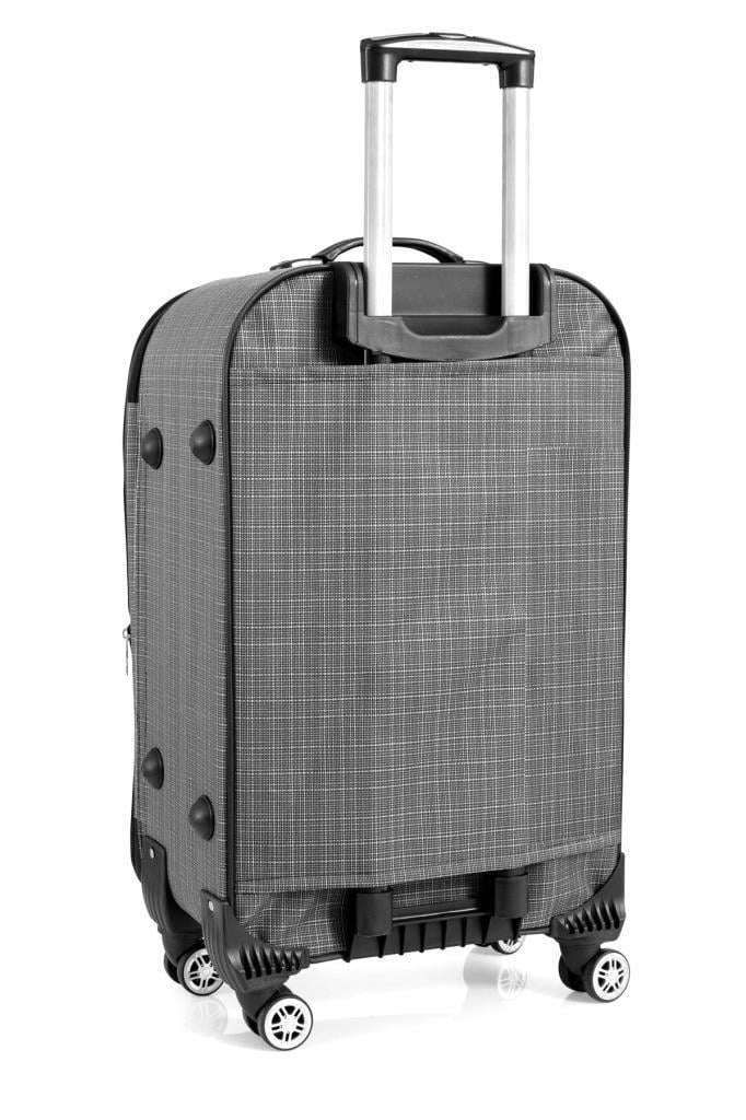 Büyük Boy 4 Teker Kumaş Valiz Gri 1081