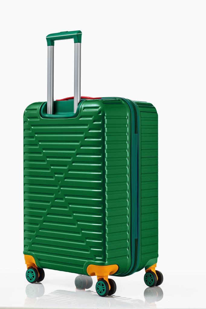 Büyük Ve Kabin Boy 2'li Valiz Seti %100 Polikarbon Valiz 4x2 Teker Yeşil 1088