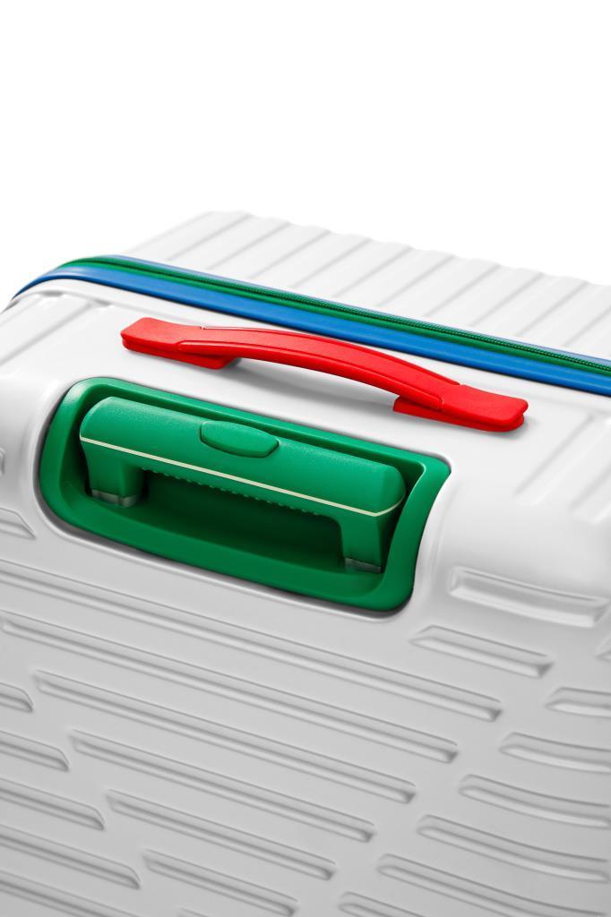 Büyük Ve Kabin Boy 2'li Valiz Seti %100 Polikarbon Valiz 4x2 Teker Beyaz 1088