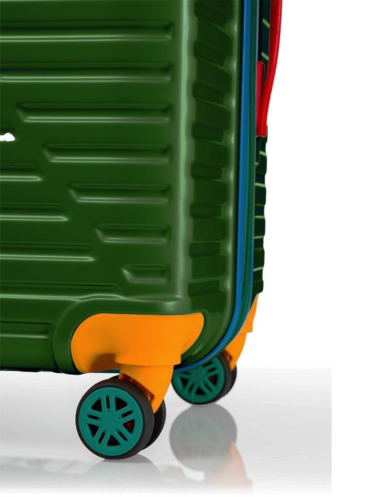 Büyük Ve Kabin Boy 2'li Valiz Seti %100 Polikarbon Valiz 4x2 Teker Yeşil 1088