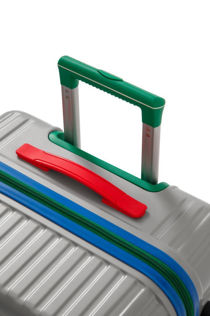 Büyük Ve Kabin Boy 2'li Valiz Seti %100 Polikarbon Valiz 4x2 Teker Gri 1088