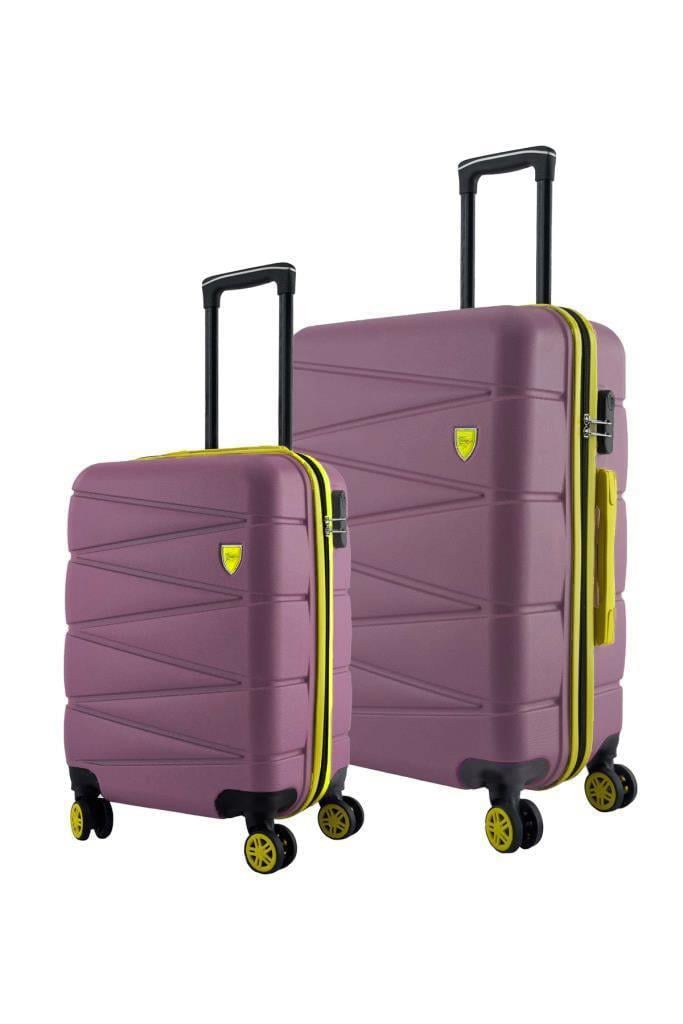 Büyük Ve Kabin Boy 2'li Valiz Seti  4x2 Teker Rose 1164