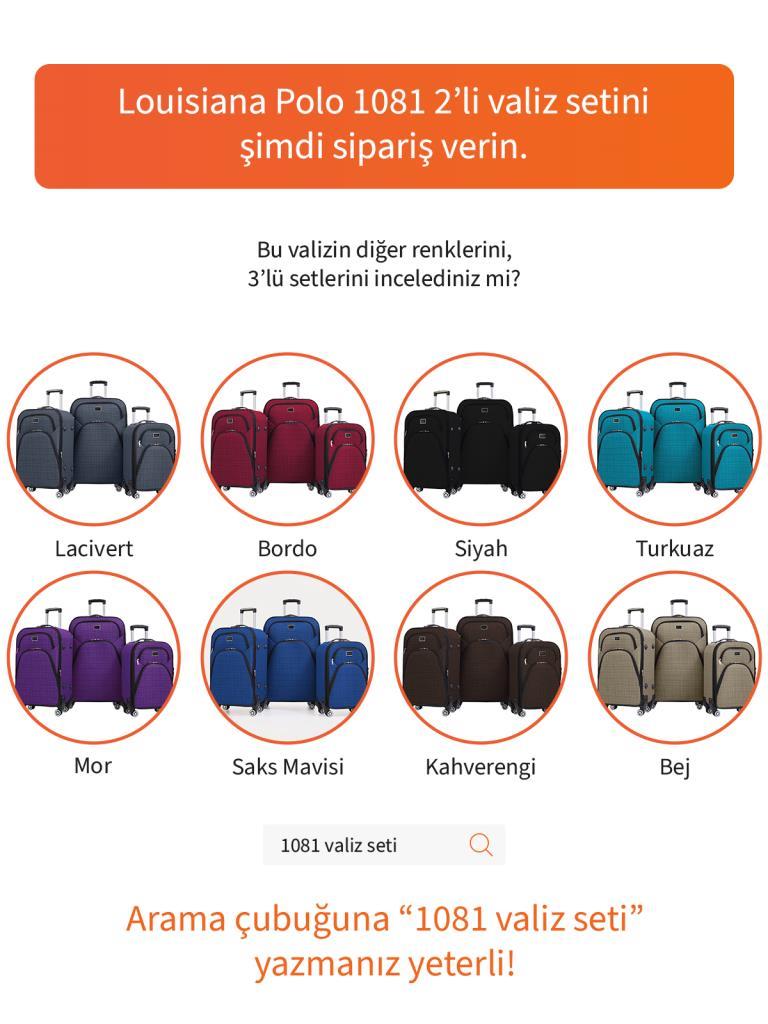 Büyük ve Kabin Boy Valiz Seti 4 Teker Kumaş Valiz Antrasit 1081