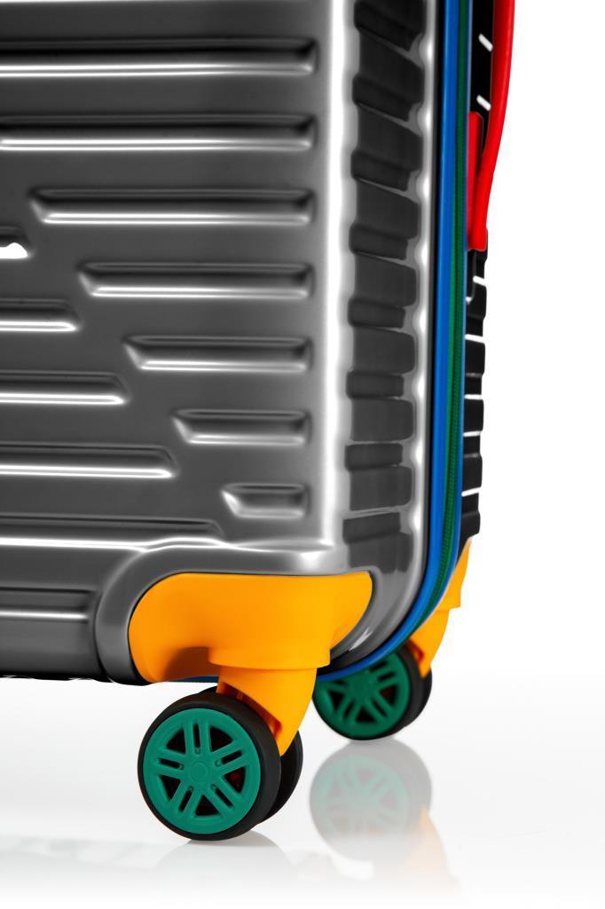 Büyük Ve Orta Boy 2'li Valiz Seti %100 Polikarbon Valiz 4x2 Teker Antrasit 1088