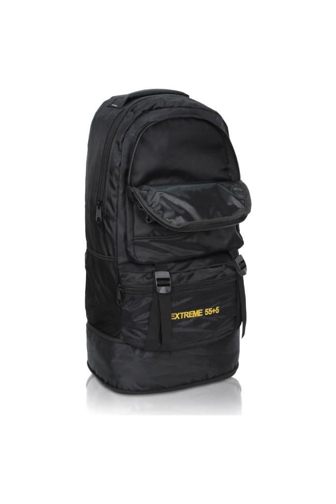 Cambrıdge Polo Club Unisex Dağcı Spor Sırt Çantası Körüklü Siyah 90007