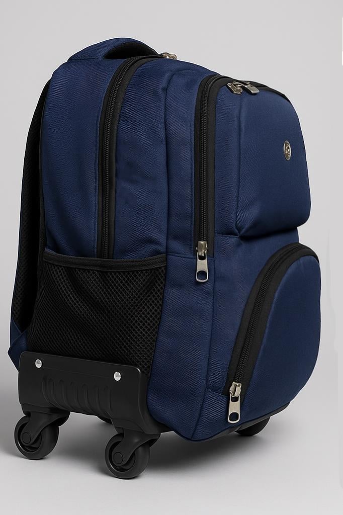 Çekçekli 4 Tekerlekli Sırt Çantası Lacivert 1175