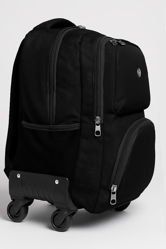 Çekçekli 4 Tekerlekli Sırt Çantası Siyah 1175