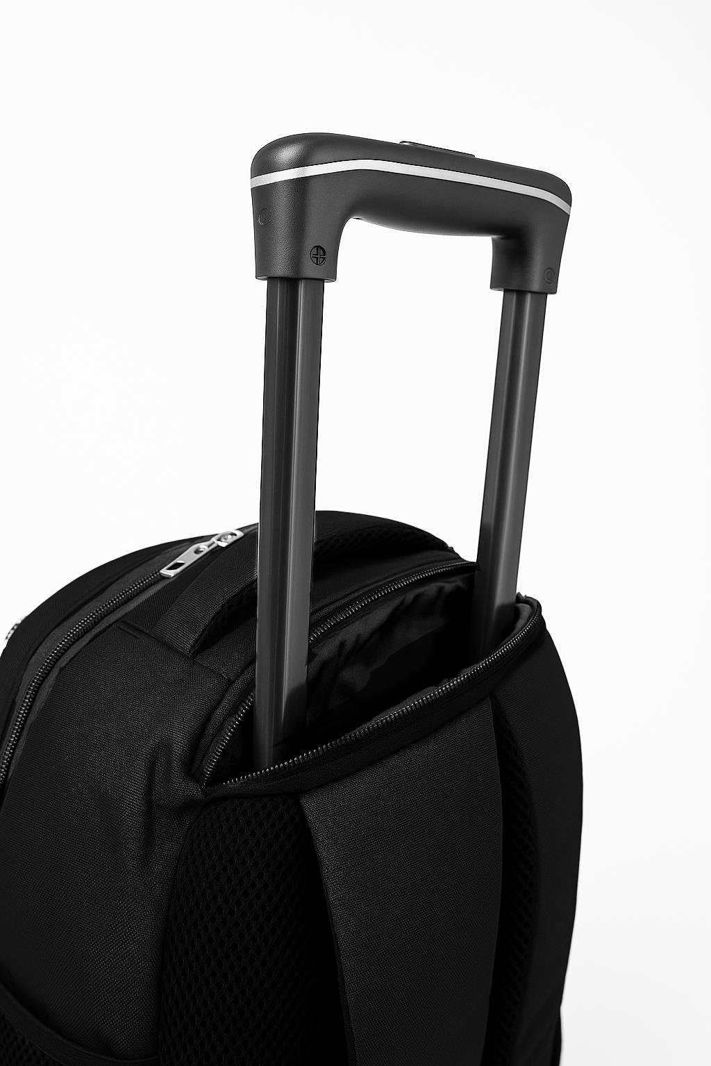 Çekçekli 4 Tekerlekli Sırt Çantası Siyah 1175