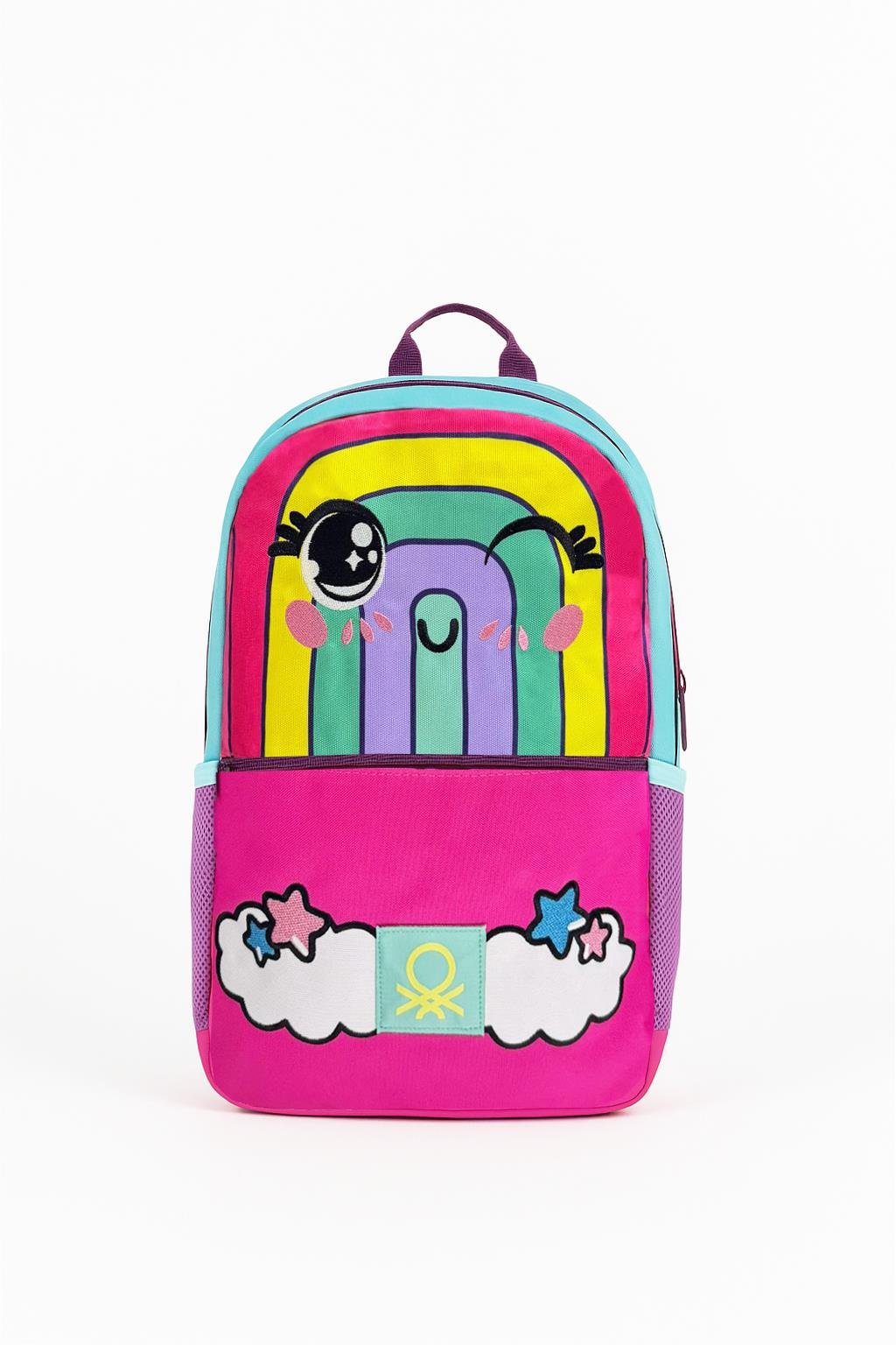 Gökkuşağı Desenli Okul Çantası Seti (İlkokul Sırt Çantası,Beslenme Çantası)