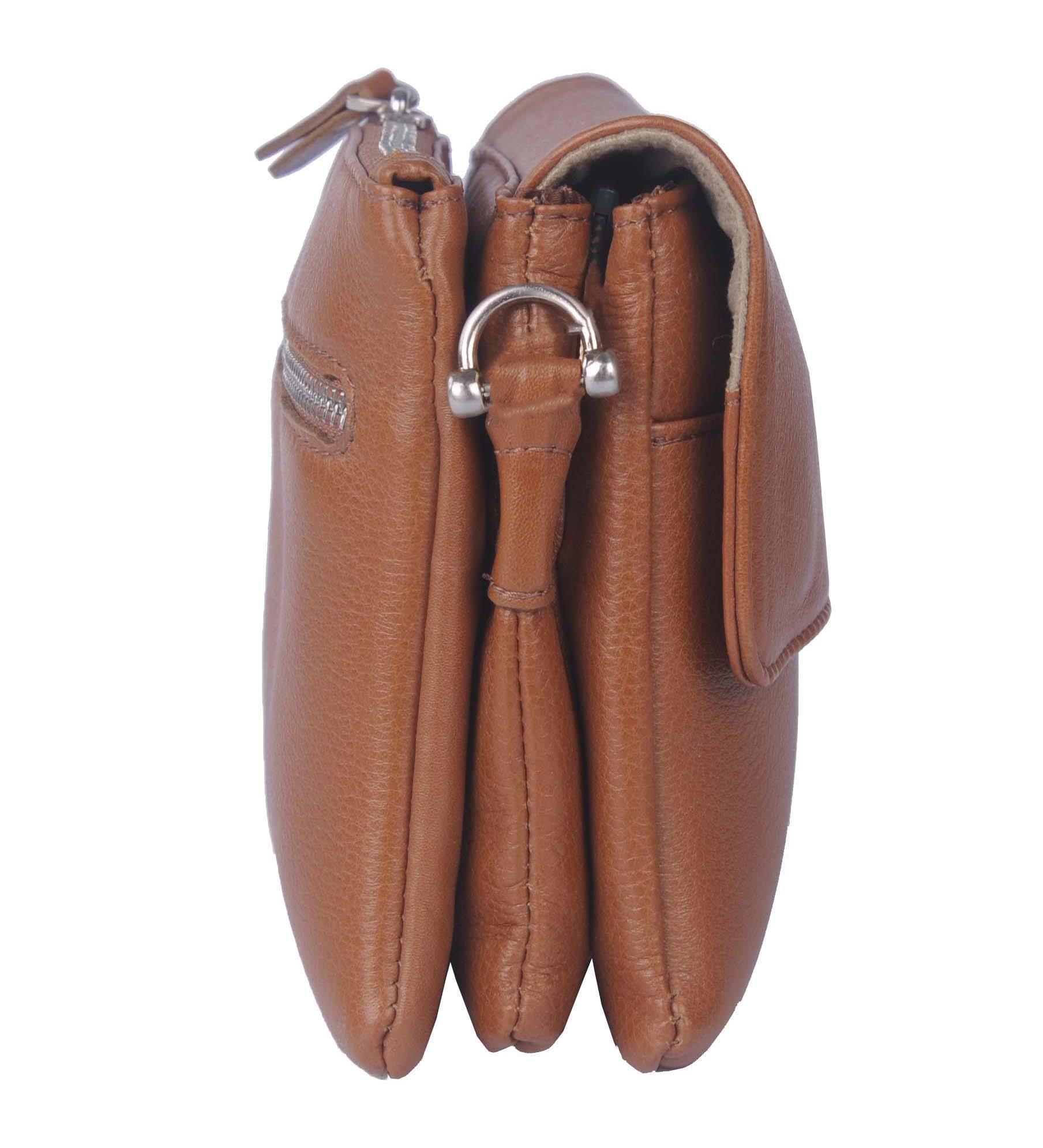 Grande Erkek Hakiki Deri Çapraz Askılı Çanta Taba 4259-Y