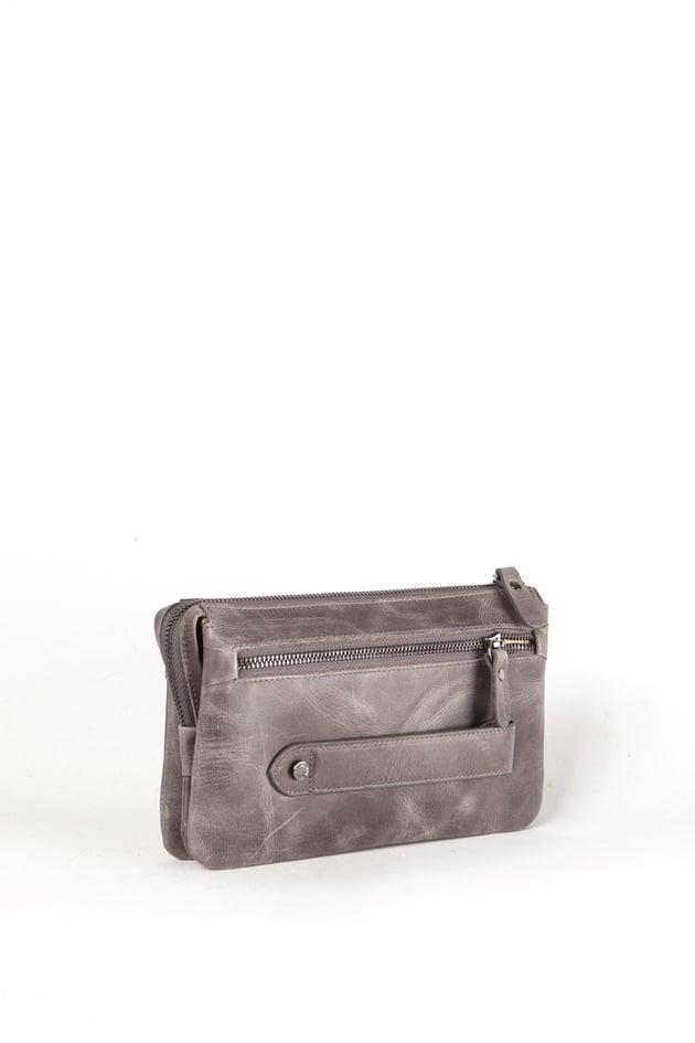 Grande Erkek Hakiki Deri El Portföy Çanta Crazy Gri 4278