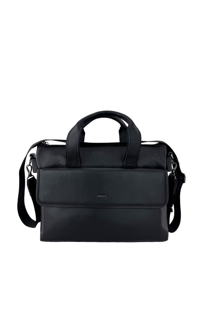 Grande Erkek Hakiki Deri Evrak Çantası Siyah  6881