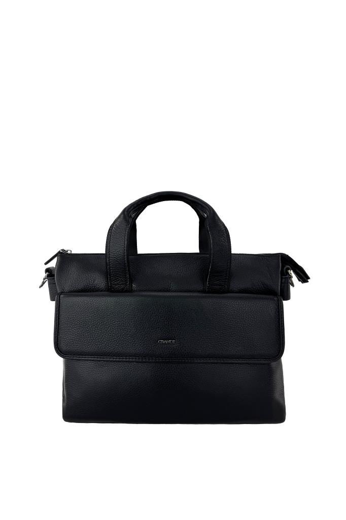 Grande Erkek Hakiki Deri Evrak Çantası Siyah  6881