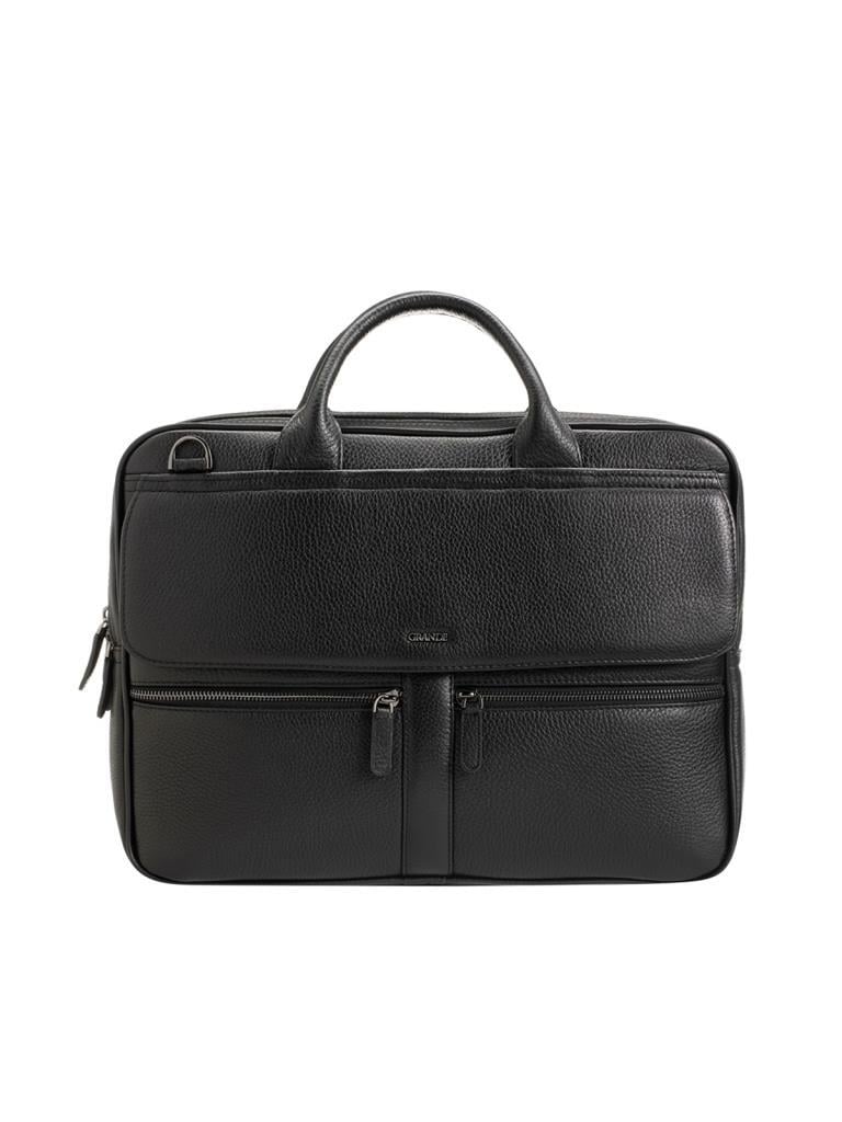Grande Erkek Hakiki Deri Evrak Çantası Siyah 6871