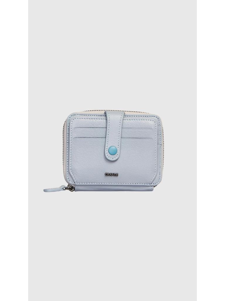 Grande Hakiki Deri Erkek Cüzdan Buz Mavisi 739
