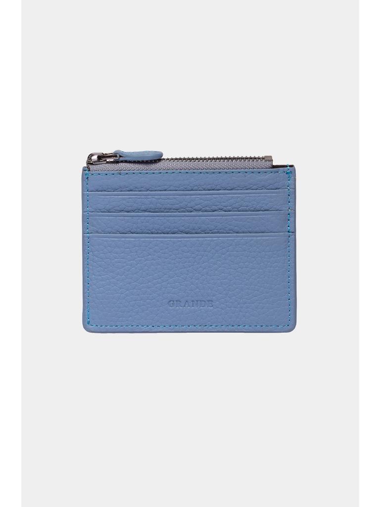 Grande Hakiki Deri Erkek Cüzdan Buz Mavi 820
