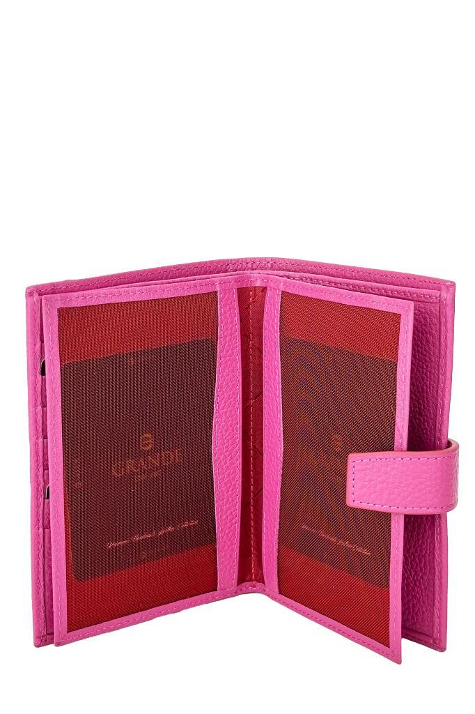 Grande Hakiki Deri Erkek Cüzdan Fuşya 2462