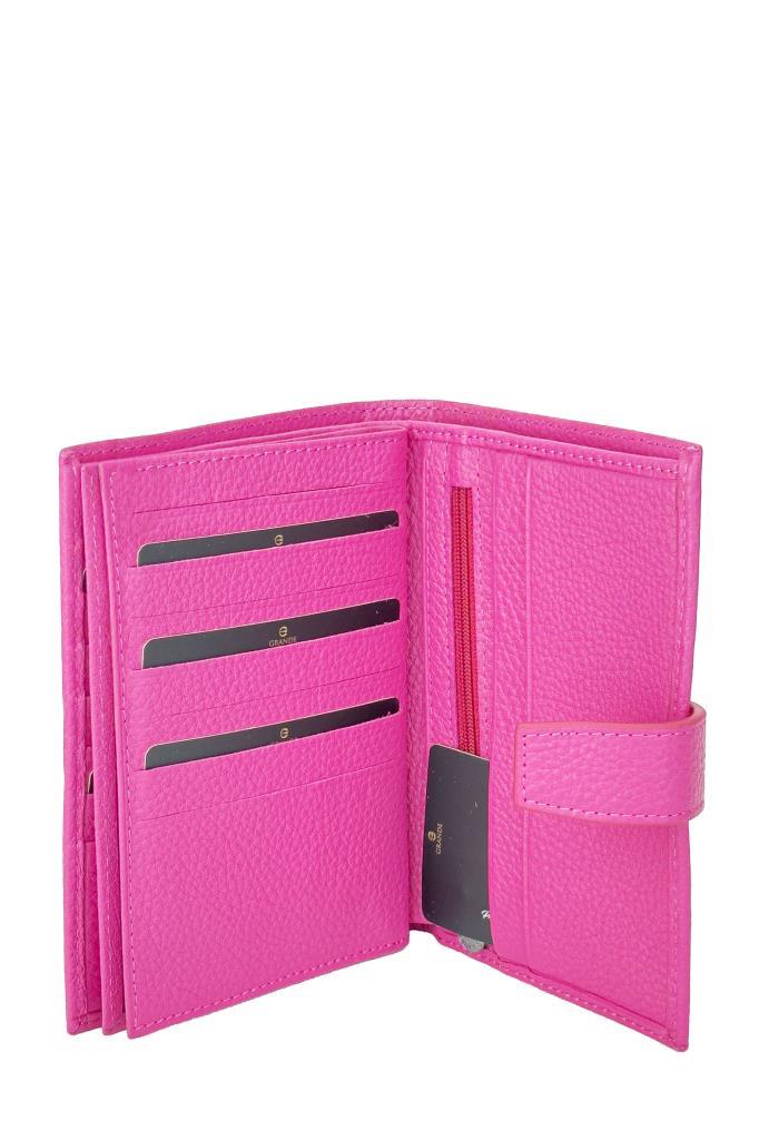 Grande Hakiki Deri Erkek Cüzdan Fuşya 2462