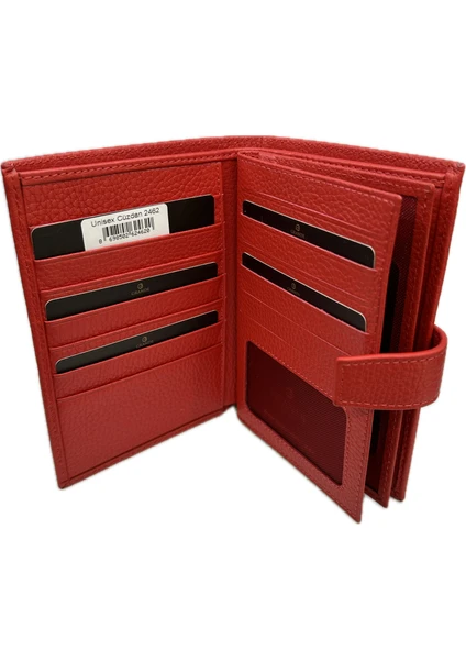 Grande Hakiki Deri Erkek Cüzdan Kırmızı 2462