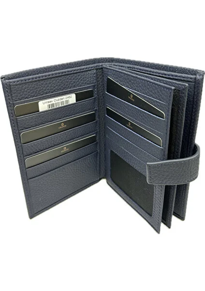 Grande Hakiki Deri Erkek Cüzdan Lacivert 2462