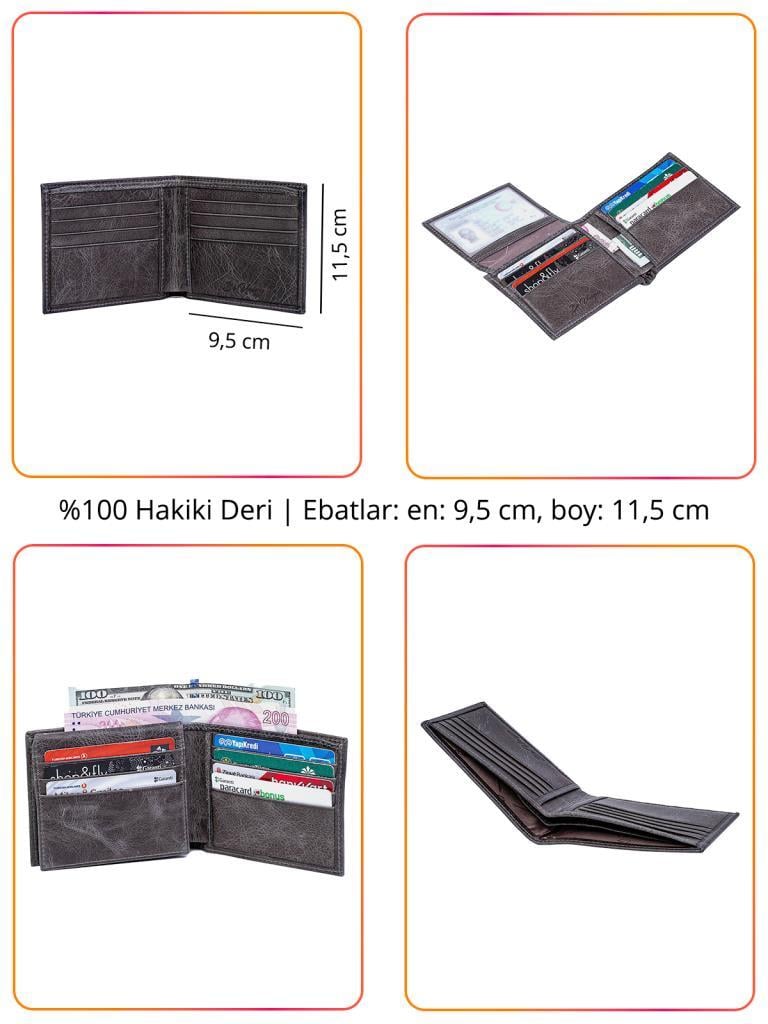 Grande Hakiki Deri Erkek Cüzdan Lacivert 1726