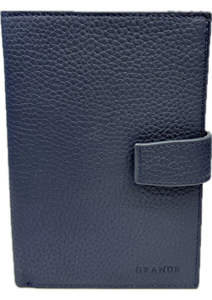 Grande Hakiki Deri Erkek Cüzdan Lacivert 2462