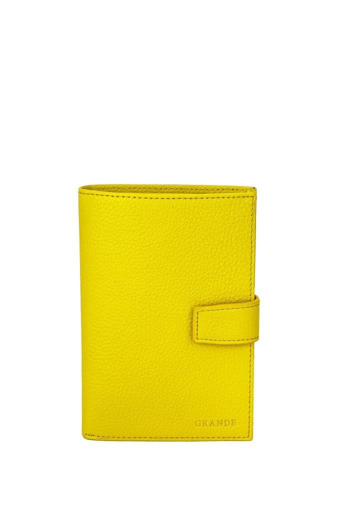 Grande Hakiki Deri Erkek Cüzdan Sarı 2462
